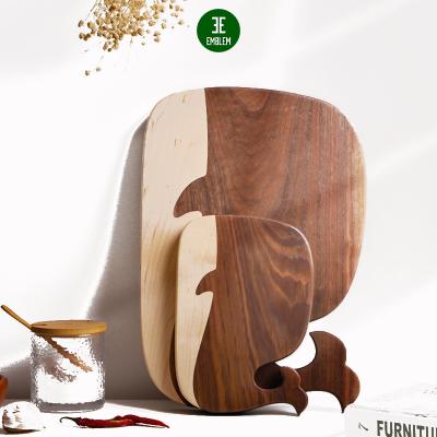 China Whale Viable Creative Cutting Board Black Walnut Cutting Board Sushi Solid Wood Tray for sale