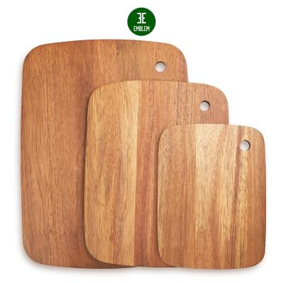 China Sustainable Acacia Wood Cutting Board Set 3 BPA Free Wood Chopper For Kitchen for sale