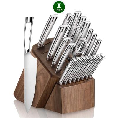 China Sustainable German Steel Forged 23-Piece Knife Block Set , Kitchen Knife Set With Block for sale