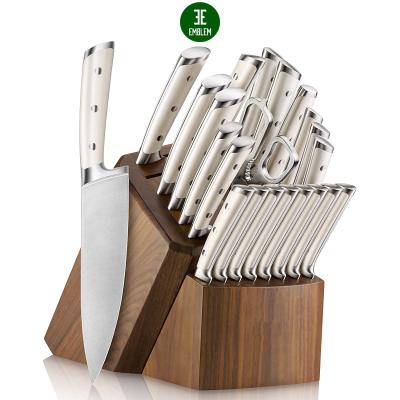 China Sustainable 23-Piece Knife Block Set , Kitchen Knife Set With Block for sale