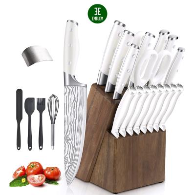 China Sustainable 23 PCS Kitchen Knife Set With Block, High Carbon Chef Knife Block Set, Germany Stainless Steel Knives Set For Kitchen for sale