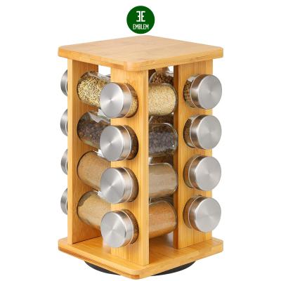 China Viable Spice Rack with 16 Jars, Countertop Spice Rack Organizer, Rotating Spice Rack Organizer for sale