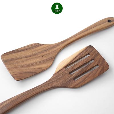 China Sustainable Natural Teak Wood Kitchen Utensils Set Solid Wood Pan Special Cooking Spatula Non-stick Solid Teak Wood Shovel for sale