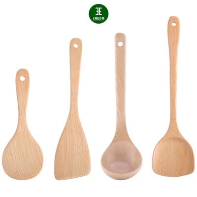 China Sustainable Nonstick Cookware Set Wooden Shovel With Long Handle Quality Household Shovel for sale