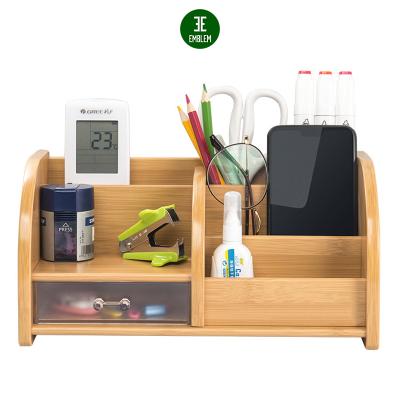 China Organize and store a wide variety of Customized Logo Bamboo Office Supplies Desk Organizers and Accessories by Items for sale