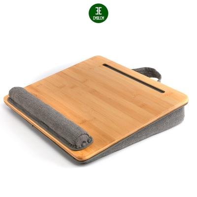 China Laptop Lap Desk Laptop Desk, Bamboo Lap Desk for Laptop Built in Device Ledge, Pen and Phone Holder for sale