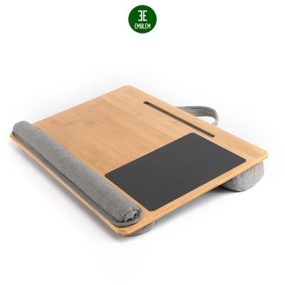 China Laptop Lap Desk Home Office Bamboo Lap Desk for Laptop Built in Wrist Pad for Notebook, Tablet, Laptop Holder with Tablet, Pen and Phone Holder for sale