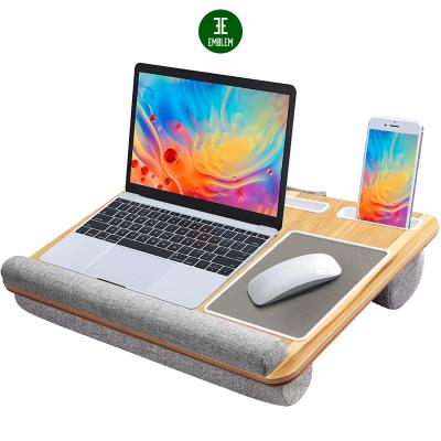 China Extendable Lap Desk - fits up to 17 inch laptop desk, built in mouse pad and wrist pad (wood grain) for sale