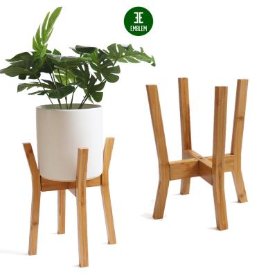 China Expandble Plant Stand Lacquer Bamboo Racks Flower Display Indoor Bamboo Plant Stand for sale