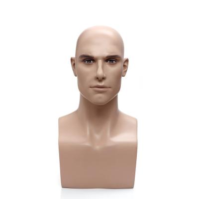 China With H1116 Male Wig Mannequin Head Realistic Male Fiberglass Mannequin Heads For Display Wig Cap Glasses for sale