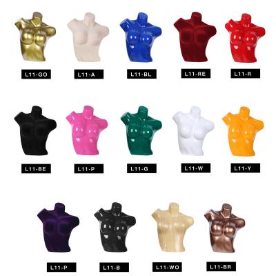 China Wholesale Long Lasting Plastic Color Breast Mannequin Window Women Upper-body Kinds For Display Underwear for sale