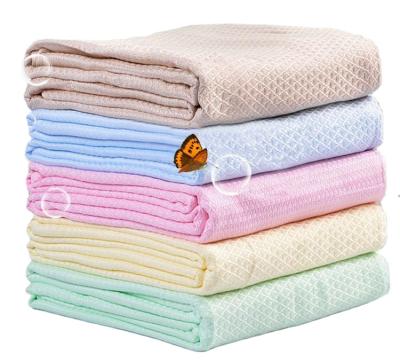 China Top Selling Comfortable Anti-bacteria Skin-friendly Cotton Bamboo Blanket , Small Knit Throw Blanket For Sofa/Desk/Car for sale