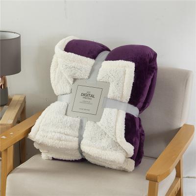 China Anti-bacteria hot sale design multifunctional bedroom blanket, luxuey solid flannel blanket, plush fleece blanket cheap home wholesale for sale