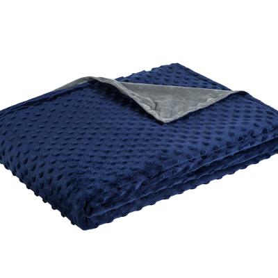 China High quality anti static knnitted weighted blanket, adult minky weighted blanket with glass beads 25lbs for sale