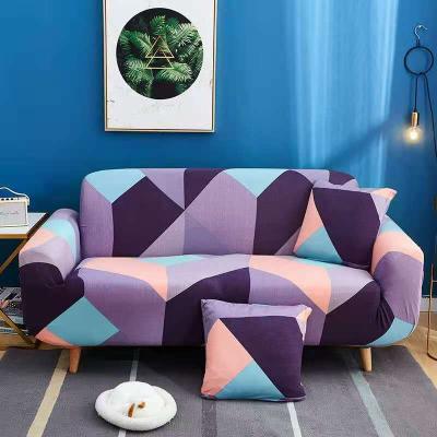 China Wholesale Design Elastic Breathable Comfort Print Comfort Elastic Stretch Sofa Cover, Spandex Magic Knit Sofa Cover Stretch copridivano for sale