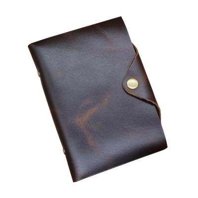 China Bujo Softcover Supplies Custom Design Genuine Leather Notebook Cover Hand Make 6 Ring Binder Journal In Stock for sale