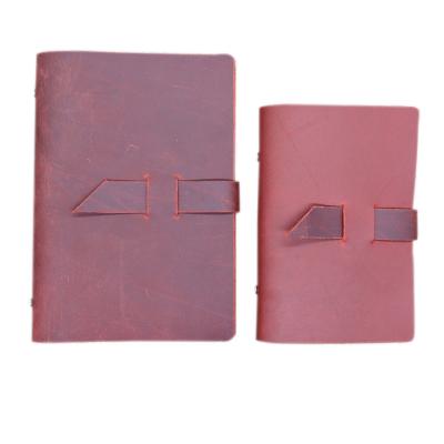 China Classic Vintage A5 Genuine Leather Bound Journal Softcover Writing Rustic Leather Journal with Card Holder Passport Cover for sale