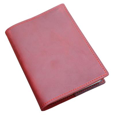 China Luxury Genuine Leather Mini Leather Notebook Set Fidget Book Cover Notebook with Card Holder Organizer for sale