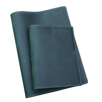 China Factory Custom Made Genuine Leather A5 Planner Cover Genuine Leather Office Stationery Cover for sale