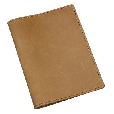 China Hey Wing High Quality Light Brown Crazy Horse Genuine Leather Journal Genuine Leather Cover With Pocket for sale