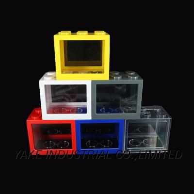 China Custom Kids Gifts Legos Piggy Banks Logos Bricks Coin Bank For Kids Easter Christmas Gifts 2022 Hot Sale White Storage Saving Piggy Bank for sale