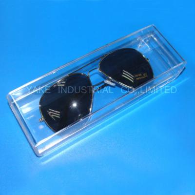 China Plastic Simple Transparent / Clear Sunglass Display Packing Case Display Case With Hanger For Vending Machine for sale