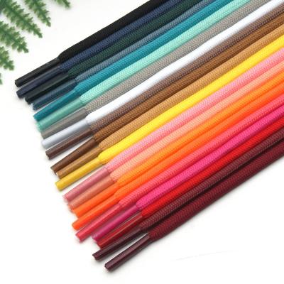 China 2021 New Polyester Round Solid Laces Solid Classic For Yeezy Sports Martin Boot Lace Sneaker Shoe Laces Strings for sale