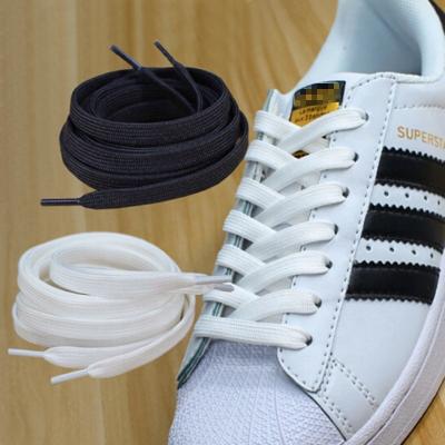 China Hot sale flat hollow shoe laces flat men and women double ADI-DAS Jordan white and black sneakers AJ/AF laces for sale