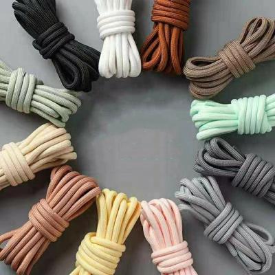 China Pure Non-reflective Kanye Yeezy Shoelaces 4mm Yeezy Shoe Laces 350v2/500/700 Color Round High Quality Wholesale Round For Sports Shoes for sale