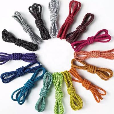 China Wholesale Flashing Lace Manufacturer Round Olian Polyester 3M Reflective Shoelaces Rope for Yeezy 350 for sale