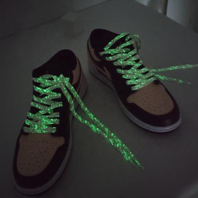 China AJ1 AF1 Blazer Splatter-Ink Flat Luminous Lace Sneakers Fluorescent Glow In The Dark Jordan Dunk Shoe Laces for sale