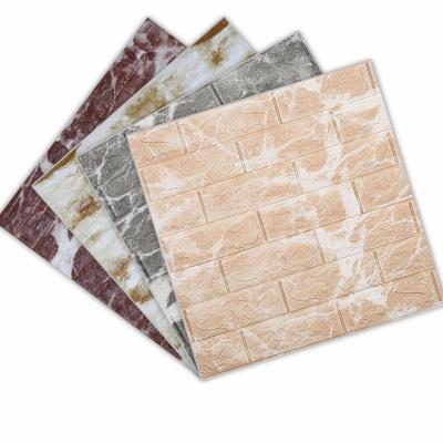 China New Waterproof+ECO-Friendly+Self-adhesive Retro Foam 3d Wallpaper Waterproof Brick 3d Wallpaper Home Decoration for sale