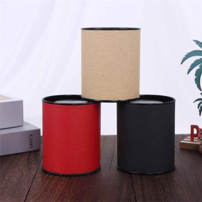 China Recyclable Custom Black Color Printed Round Kraft Paper Packaging Tube à venda