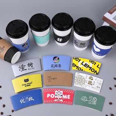 China Recycled Paper Cup Disposable Paper Coffee Holder Materials Paper Cup Holder Custom Paper Cup Sleeve Te koop