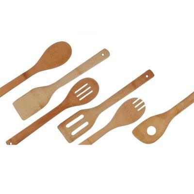 China Sustainable High Quality Kitchen Cooking Environmental Protection Utensil Set Bamboo Cutlery for sale