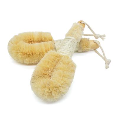 China All Natural Natural Plant Fiber Exfoliating Sisal Bath Spa Shower Scrubber Dry Skin Bath Body Brush for sale