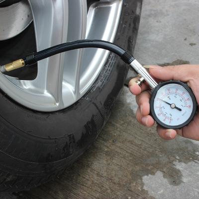 China Hot Selling ABS+metal Portable Mini Non Slip Car Vehicle Tire Pressure Monitor With Hose for sale