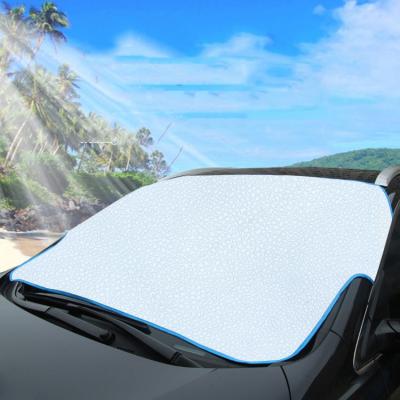 China New Universal China-chic Portable Car Window Windshield Dustproof Half Sunshade Rain Cover for sale