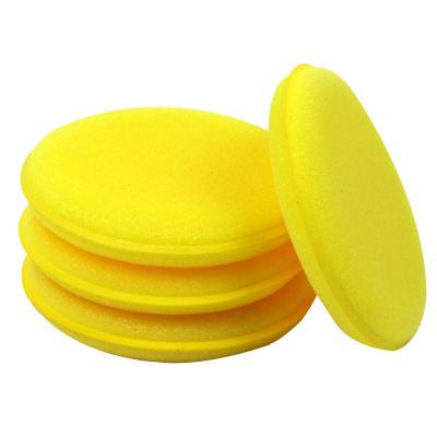 China Cheap Polyester New Arrival 12pcs Soft Microfiber Car Vehicle Care Wax Sponge for sale