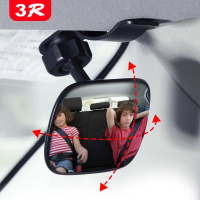 China ABS+glass New Arrival 360 Degree Rotating Car Rearview Baby Adjustable Convex Wide Angle Mirror for sale