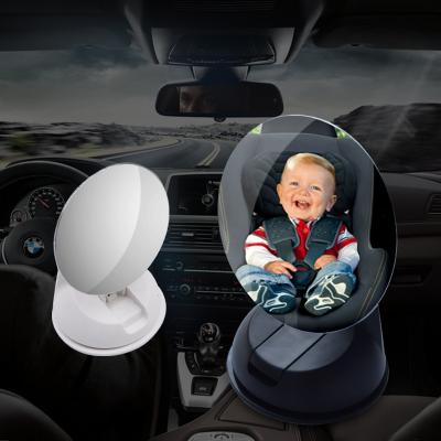 China High Quality ABS+glass Mini Round Windshield Car Vehicle Dashboard Baby Baby Safety Mirror for sale