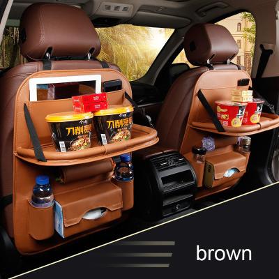 China China-chic New New Arrival Multi Pockets Car Backseat Storage Tablet Holder Organizer Bag With Tray for sale