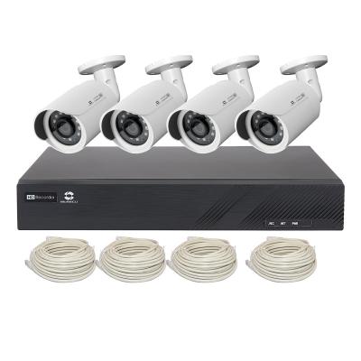 China NIGHT VISION 4K 4CH PoE Video Surveillance System, 4pcs 5MP Wired Outdoor IP PoE IP Cameras 4CH NVR KIT K445E for sale