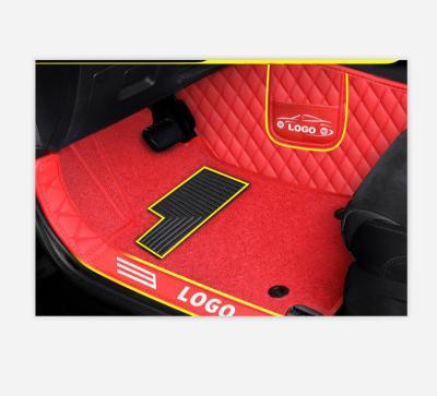 China New Design PVC Genuine Leather Car Mat Luxury Leather Mats Waterproof Cover + Reel Storage Bag Car Sill Mat for sale