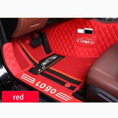 China Waterproof Premium Leather Car Floor Mats For All Models Custom Car Full Surround Floor Logo Anti-Slip Floor Mats Pads for sale