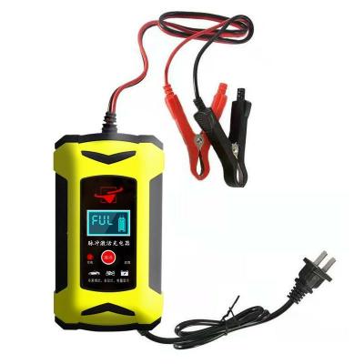 China Hot Selling 12V-2AH-200AH Amazon Car Backup Battery Charger Pulse Repair Lead Acid Battery Car Motorcycle Portable Small Battery Charger for sale