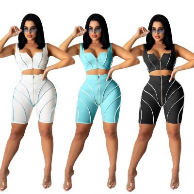 China TR QUICK DRY New Arrival Core Two Piece Set Shorts Set 2 Piece Women Casual Outfit Plus Size Two Piece Shorts Sets 2022 for sale