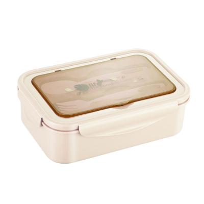 China LK129 Bento Boxes With Spoon And Microwavable Fork For Food Grade PP Bento Lunch Box For Kids Adults Children Durable Plastic for sale