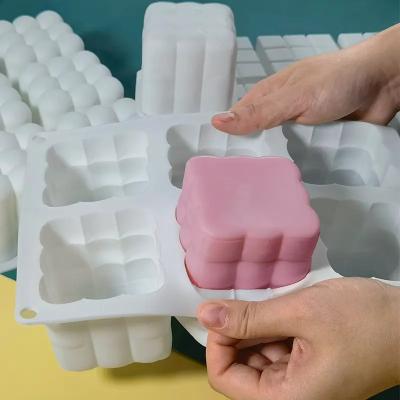 China LK261DIY Viable Silicone Soap Handmade Scented Candle Ice Cube Cake Mold for sale