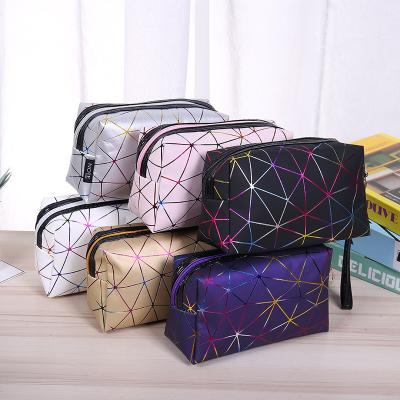 China Small PU Bag Large Capacity Multifunction Makeup Bags Durable Waterproof Cosmetic Portable Storage Bag for sale